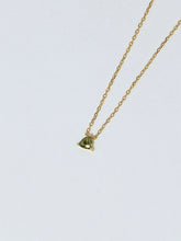 S925 Sterling Silver Olive Green Triangle Cubic Zirconia Necklace